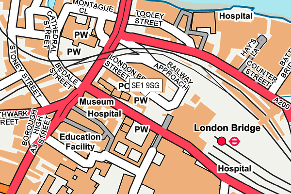 SE1 9SG map - OS OpenMap – Local (Ordnance Survey)
