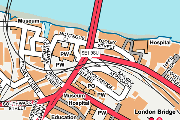 SE1 9SU map - OS OpenMap – Local (Ordnance Survey) SE1 9SU map - OS OpenMap – Local (Ordnance Survey)