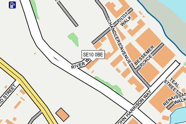 SE10 0BE map - OS OpenMap – Local (Ordnance Survey)