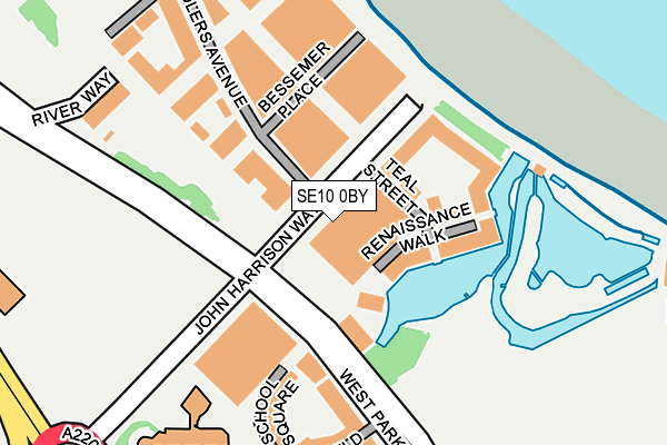 SE10 0BY map - OS OpenMap – Local (Ordnance Survey) SE10 0BY map - OS OpenMap – Local (Ordnance Survey)