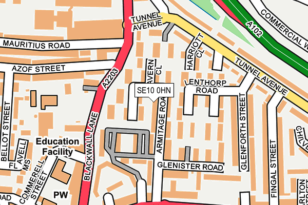 SE10 0HN map - OS OpenMap – Local (Ordnance Survey) SE10 0HN map - OS OpenMap – Local (Ordnance Survey)