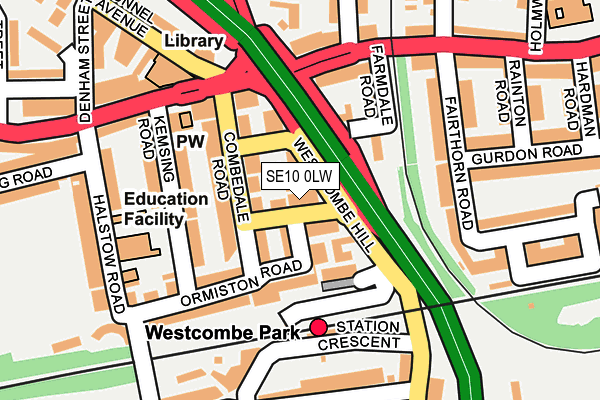 SE10 0LW map - OS OpenMap – Local (Ordnance Survey) SE10 0LW map - OS OpenMap – Local (Ordnance Survey)