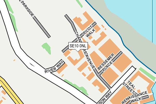 SE10 0NL map - OS OpenMap – Local (Ordnance Survey)