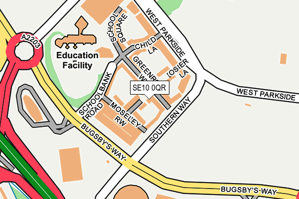 SE10 0QR map - OS OpenMap – Local (Ordnance Survey) SE10 0QR map - OS OpenMap – Local (Ordnance Survey)