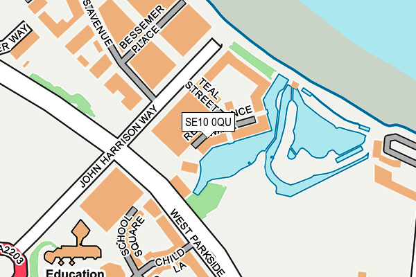 SE10 0QU map - OS OpenMap – Local (Ordnance Survey) SE10 0QU map - OS OpenMap – Local (Ordnance Survey)
