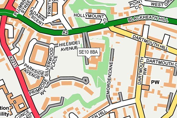 SE10 8BA map - OS OpenMap – Local (Ordnance Survey) SE10 8BA map - OS OpenMap – Local (Ordnance Survey)