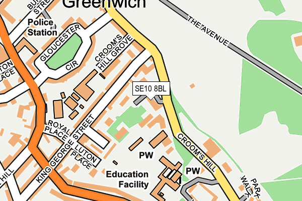 SE10 8BL map - OS OpenMap – Local (Ordnance Survey) SE10 8BL map - OS OpenMap – Local (Ordnance Survey)