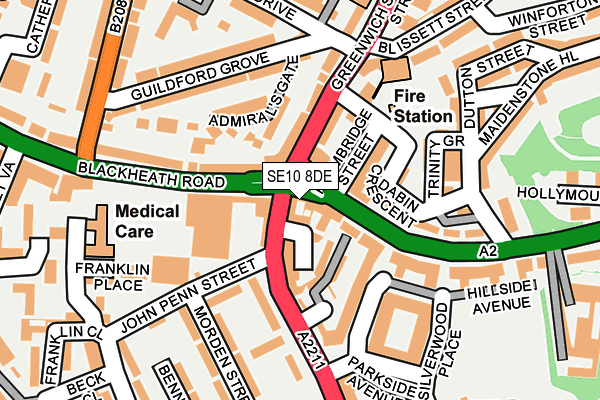SE10 8DE map - OS OpenMap – Local (Ordnance Survey) SE10 8DE map - OS OpenMap – Local (Ordnance Survey)