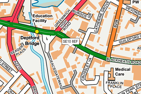 SE10 8EF map - OS OpenMap – Local (Ordnance Survey) SE10 8EF map - OS OpenMap – Local (Ordnance Survey)