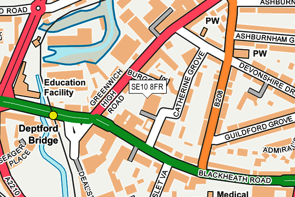 SE10 8FR map - OS OpenMap – Local (Ordnance Survey) SE10 8FR map - OS OpenMap – Local (Ordnance Survey)