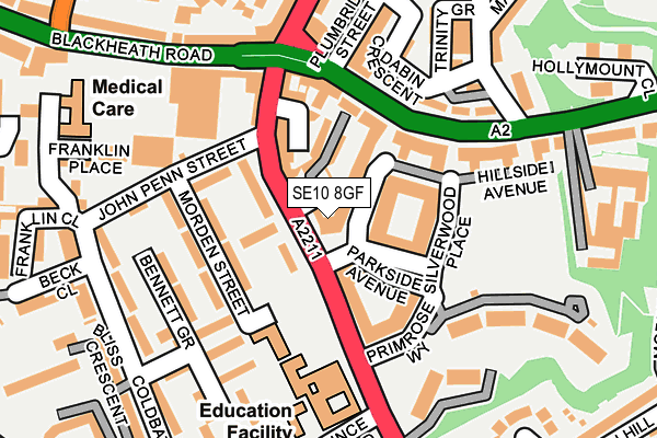 SE10 8GF map - OS OpenMap – Local (Ordnance Survey) SE10 8GF map - OS OpenMap – Local (Ordnance Survey)