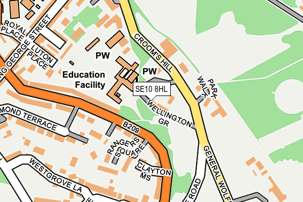SE10 8HL map - OS OpenMap – Local (Ordnance Survey)