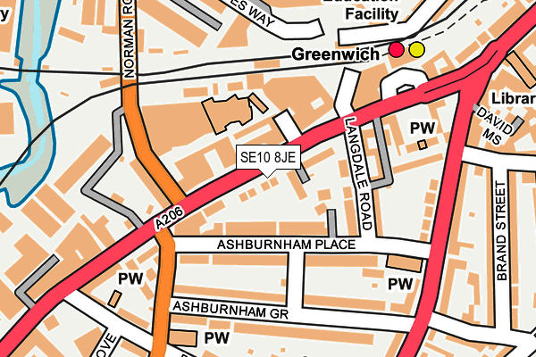 SE10 8JE map - OS OpenMap – Local (Ordnance Survey)