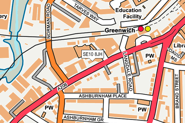 SE10 8JH map - OS OpenMap – Local (Ordnance Survey) SE10 8JH map - OS OpenMap – Local (Ordnance Survey)
