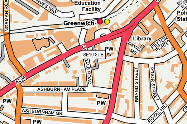 SE10 8UB map - OS OpenMap – Local (Ordnance Survey)