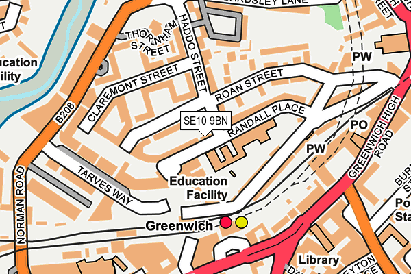 SE10 9BN map - OS OpenMap – Local (Ordnance Survey) SE10 9BN map - OS OpenMap – Local (Ordnance Survey)