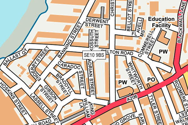 SE10 9BS map - OS OpenMap – Local (Ordnance Survey) SE10 9BS map - OS OpenMap – Local (Ordnance Survey)