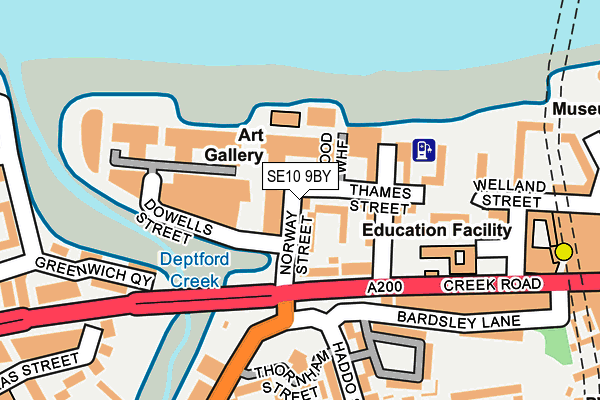 SE10 9BY map - OS OpenMap – Local (Ordnance Survey) SE10 9BY map - OS OpenMap – Local (Ordnance Survey)