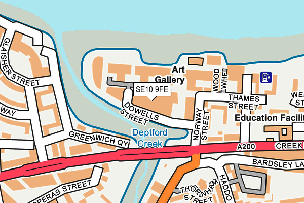 SE10 9FE map - OS OpenMap – Local (Ordnance Survey) SE10 9FE map - OS OpenMap – Local (Ordnance Survey)