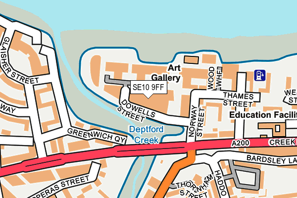 SE10 9FF map - OS OpenMap – Local (Ordnance Survey) SE10 9FF map - OS OpenMap – Local (Ordnance Survey)