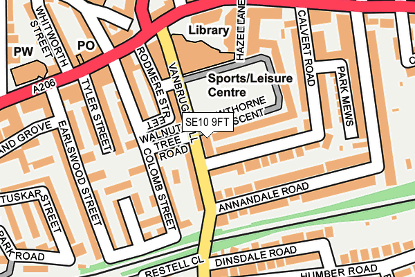 SE10 9FT map - OS OpenMap – Local (Ordnance Survey) SE10 9FT map - OS OpenMap – Local (Ordnance Survey)