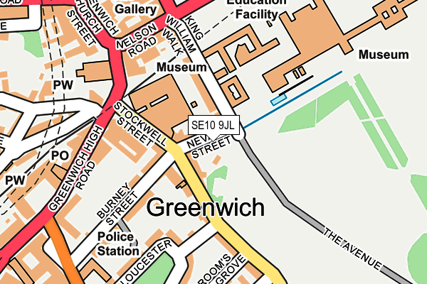 SE10 9JL map - OS OpenMap – Local (Ordnance Survey)