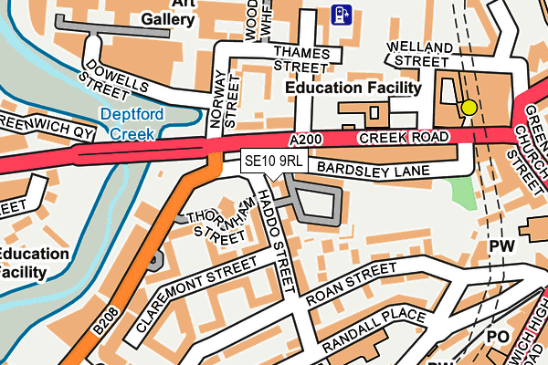 SE10 9RL map - OS OpenMap – Local (Ordnance Survey) SE10 9RL map - OS OpenMap – Local (Ordnance Survey)