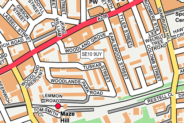 SE10 9UY map - OS OpenMap – Local (Ordnance Survey) SE10 9UY map - OS OpenMap – Local (Ordnance Survey)