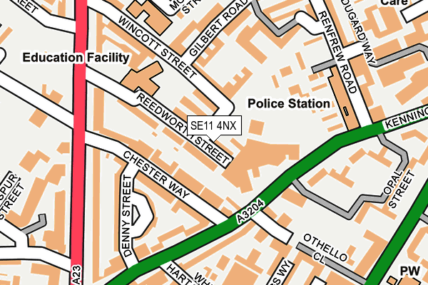 SE11 4NX map - OS OpenMap – Local (Ordnance Survey) SE11 4NX map - OS OpenMap – Local (Ordnance Survey)