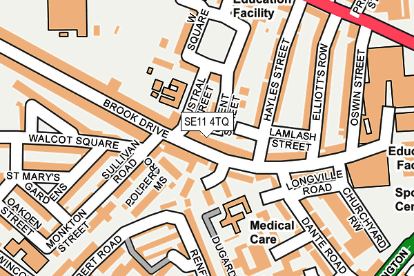 SE11 4TQ map - OS OpenMap – Local (Ordnance Survey) SE11 4TQ map - OS OpenMap – Local (Ordnance Survey)