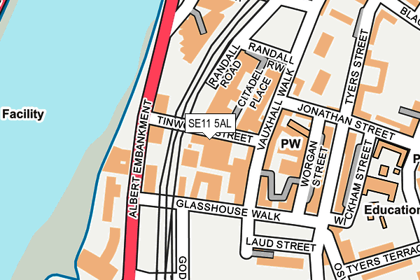 SE11 5AL map - OS OpenMap – Local (Ordnance Survey) SE11 5AL map - OS OpenMap – Local (Ordnance Survey)