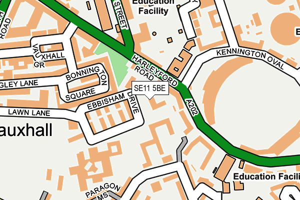 SE11 5BE map - OS OpenMap – Local (Ordnance Survey) SE11 5BE map - OS OpenMap – Local (Ordnance Survey)
