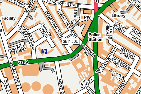 SE11 5DL map - OS OpenMap – Local (Ordnance Survey) SE11 5DL map - OS OpenMap – Local (Ordnance Survey)