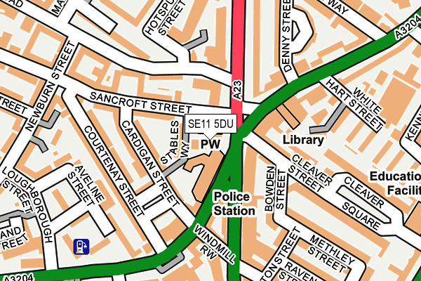 SE11 5DU map - OS OpenMap – Local (Ordnance Survey) SE11 5DU map - OS OpenMap – Local (Ordnance Survey)