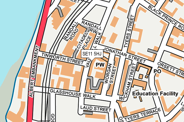 SE11 5HJ map - OS OpenMap – Local (Ordnance Survey) SE11 5HJ map - OS OpenMap – Local (Ordnance Survey)