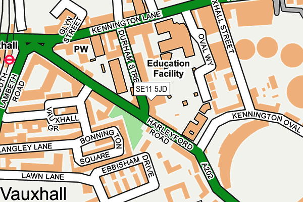 SE11 5JD map - OS OpenMap – Local (Ordnance Survey) SE11 5JD map - OS OpenMap – Local (Ordnance Survey)