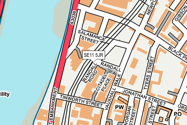 SE11 5JR map - OS OpenMap – Local (Ordnance Survey) SE11 5JR map - OS OpenMap – Local (Ordnance Survey)
