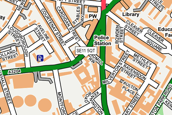 SE11 5QT map - OS OpenMap – Local (Ordnance Survey) SE11 5QT map - OS OpenMap – Local (Ordnance Survey)