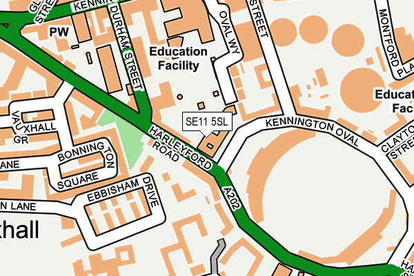 SE11 5SL map - OS OpenMap – Local (Ordnance Survey) SE11 5SL map - OS OpenMap – Local (Ordnance Survey)