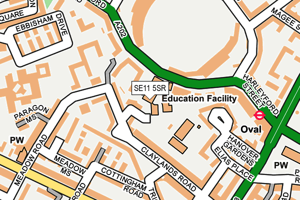 SE11 5SR map - OS OpenMap – Local (Ordnance Survey) SE11 5SR map - OS OpenMap – Local (Ordnance Survey)