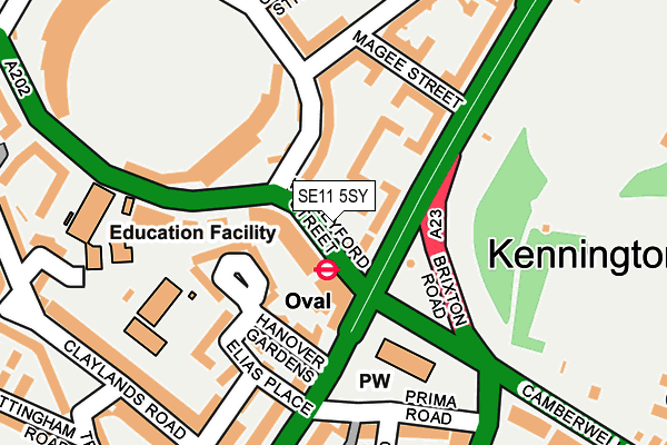 SE11 5SY map - OS OpenMap – Local (Ordnance Survey) SE11 5SY map - OS OpenMap – Local (Ordnance Survey)