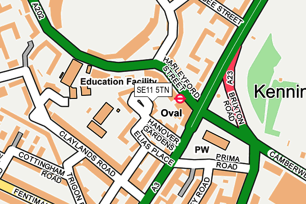 SE11 5TN map - OS OpenMap – Local (Ordnance Survey) SE11 5TN map - OS OpenMap – Local (Ordnance Survey)