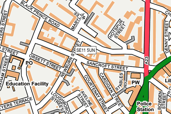 SE11 5UN map - OS OpenMap – Local (Ordnance Survey)