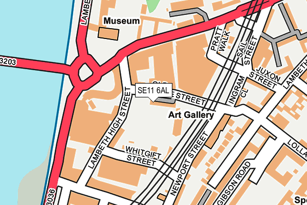 SE11 6AL map - OS OpenMap – Local (Ordnance Survey) SE11 6AL map - OS OpenMap – Local (Ordnance Survey)