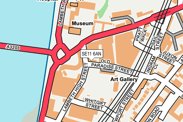 SE11 6AN map - OS OpenMap – Local (Ordnance Survey) SE11 6AN map - OS OpenMap – Local (Ordnance Survey)