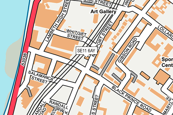SE11 6AY map - OS OpenMap – Local (Ordnance Survey) SE11 6AY map - OS OpenMap – Local (Ordnance Survey)