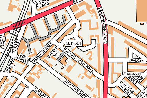 SE11 6DJ map - OS OpenMap – Local (Ordnance Survey) SE11 6DJ map - OS OpenMap – Local (Ordnance Survey)