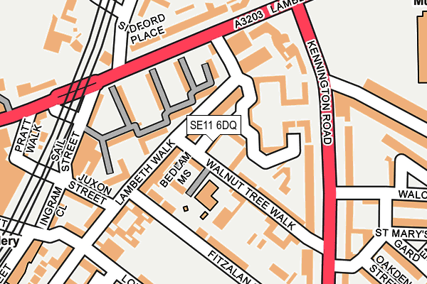 SE11 6DQ map - OS OpenMap – Local (Ordnance Survey) SE11 6DQ map - OS OpenMap – Local (Ordnance Survey)