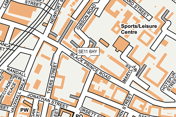 SE11 6HY map - OS OpenMap – Local (Ordnance Survey) SE11 6HY map - OS OpenMap – Local (Ordnance Survey)
