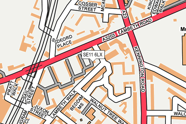 SE11 6LX map - OS OpenMap – Local (Ordnance Survey) SE11 6LX map - OS OpenMap – Local (Ordnance Survey)